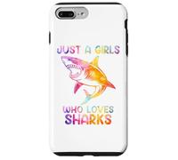 Watercolor Shark Sea Ocean Fish Just a girl who loves sharks Coque pour iPhone 7 Plus/8 Plus