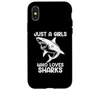 Watercolor Shark Sea Ocean Fish Just a girl who loves sharks Coque pour iPhone X/XS