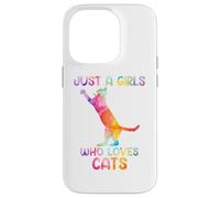 Watercolor Soloful Pet Cat Kitten just a girl who loves cats Coque pour iPhone 14 Pro