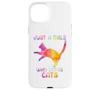 Watercolor Soloful Pet Cat Kitten just a girl who loves cats Coque pour iPhone 15 Plus