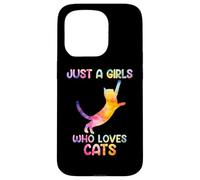 Watercolor Soloful Pet Cat Kitten just a girl who loves cats Coque pour iPhone 15 Pro