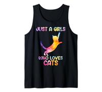 Watercolor Soloful Pet Cat Kitten just a girl who loves cats Débardeur