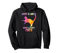 Watercolor Soloful Pet Cat Kitten just a girl who loves cats Sweat à Capuche