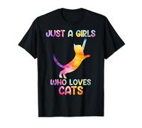 Watercolor Soloful Pet Cat Kitten just a girl who loves cats T-Shirt