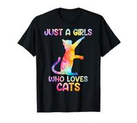 Watercolor Soloful Pet Cat Kitten just a girl who loves cats T-Shirt