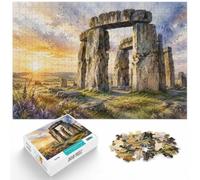 Watercolor Stonehenge, Puzzle Papier 1000 Pièces, 1000pcs (52x38cm)