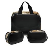 Watercolor UK Trousse de maquillage translucide pour homme et femme Motif paysage de Londres Trousse de toilette 3 pièces, couleur, XL, Trousse de maquillage