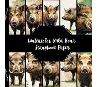 Watercolor WIld Boar Scrapbook Paper, Forest Animal Junk Journal Paper, Woodland Creature Decorative Paper, DIY Projects, Origami, Collage Sheets, Decoupage Paper, 10 Designs, Double SIded