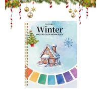 Watercolor Workbook - 8.66x6.69 inches Christmas Painting Book, Portable Beginner Craft Guide, Creative Drawing Practice | Holiday Art Activity Pad For Teens Adults Kids Travel Projects Learnin