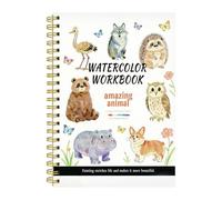 Watercolor Workbook, Animal Painting Guide, Beginner Art Practice Set, Creative Skill Building Pages, for Adults Artists Students Travelers Beginners Coffee Shop Park Home Art Class Learning Activity