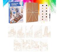 Watercolor Workbook Set, Outdoor Drawing Supplies for Artists, Students Hobbyists Beginners Professionals, Watercolor Beginner Workbook for Coffee Shop Park Road Trips Travel Sketching Painting Art