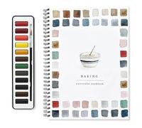 Watercolor Workbooks, Beginner-Friendly Birds Watercolor Workbooks, 12 Colors Watercolors Paint Set with Paint Brush, Art Crafts Painting Supplies, Water color Book for Kids Adults Teens(Baking)
