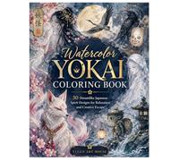 Watercolor Yokai Coloring Book: 30 Dreamlike Japanese Spirit Designs for Relaxation and Creative Escape