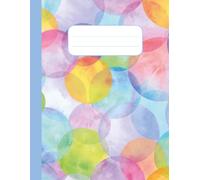 Watercolour Bubbles Composition Notebook: Large 8.5 x 11 Lined Exercise Book with Left Margin | 100 Pages Wide Ruled Paper with Built-in Class Timetable and Task Checklists for School