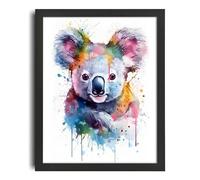 Watercolour Koala Artwork Koala Bear Wall Art Pastel Colours Poster Koala Print A4 Poster on Canvas - Décoration murale inspirante et motivante pour la vie quotidienne Citation encourageante de phras