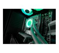 EK Nucleus AIO CR360 Lux Blanc D-RGB Refroidisseur Liquide de Processeur Tout-en-Un, Pièces d'Ordinateur de Refroidissement à Eau, Ventilateur de 120mm, Compatible Derniers Processeurs Intel & AMD