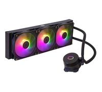 Cooler Master MasterLiquid 360L Core ARGB (2023) Watercooler pour Processeur - Pompe à Double Chambre Gen S, Radiateur & Ventilateurs ARGB 120mm Supérieurs, Brackets LGA 1700 & AM5 - Noir
