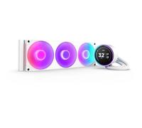 NZXT Kraken Elite 360 RGB - Refroidisseur liquide tout-en-un pour ordinateur - Radiateur 360mm - Ventilateur central F360 RVB - Écran LCD 2,72" IPS personnalisable - Pompe NZXT Turbine - Blanc