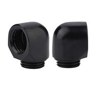 Watercooling Raccord, ASHATA G1/4 Filetage Raccord de 90 Degrés Adaptateur Rotatif Eau Refroidie Connecteur Two-Touch Fitting Elbow Connector pour PC WaterCooling