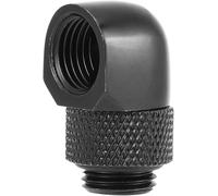 Watercooling Raccord,G1/4 Filetage Raccord de 90 Degrés Adaptateur Rotatif Eau Refroidie Connecteur pour Tube(Noir)