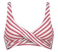 Watercult - Women's Seaside Splash Cross-Over Bikini Top - Haut de maillot - 40 - Cup: D - white / goji