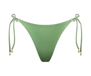 Watercult - Women's Swimsparkle Side-Tied Bikini Bottoms - Bas de maillot - 42 - sage shimmer