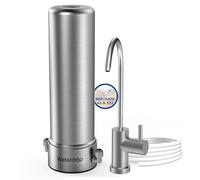 Waterdrop AS13 Filtre à eau sous évier, pas de perçage nécessaire, réduit les PFAS, PFOA/PFOS, filtre en acier inoxydable à 6 étapes, capacité de 56 000 litres, débit de 2 gpm