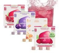 waterdrop® Coffret Microdrink | 48 waterdrop boisson en cube effervescente en 4 saveurs | Extraits naturels de fruits et de plantes | Avec vitamines | Boisson sans sucre | Eau aromatisée en pastille