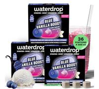 waterdrop® Coffret Microenergy Blue Vanilla Boost - Boisson Énergisante Sans Sucre, Boisson Gazeuse avec Myrtille Vanille, 36 Cubes Effervescents avec 90 mg de Caféine Naturelle, Vitamines B et C