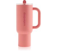 waterdrop® Gourde Isotherme avec Paille 1.1 litre - Froid Pendant 12 Heures, Mug Isotherme, Tasse Isotherme avec Poignée, Bouteille d'eau en Acier Inoxydable