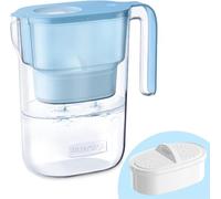 Waterdrop Filtre à Eau Elfin pour Réfrigérateur avec Filtre 3 Mois, 2.5L, Réduit le Fluorure, le Chlore et Plus Encore, Certifié NSF, Sans BPA, Bleu (Filtre de Remplacement : WD-PF-01A Plus)