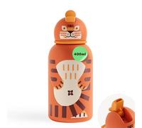 waterdrop® Gourde Enfant Inox 400ml - Bouteille Isotherme Réutilisable Sans BPA, Gourde d’Eau Anti-Fuite avec Paille, Parfaite pour École et Activités Sportives