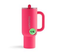 waterdrop® Gourde Isotherme avec Paille 1.1 litre - Froid Pendant 12 Heures, Mug Isotherme, Tasse Isotherme avec Poignée, Bouteille d'eau en Acier Inoxydable