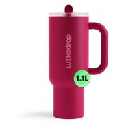 waterdrop® Gourde Isotherme avec Paille 1.1 litre - Froid Pendant 12 Heures, Mug Isotherme, Tasse Isotherme avec Poignée, Bouteille d'eau en Acier Inoxydable