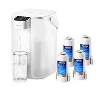 Waterdrop Instant Eletric Carafe filtrante 3,5 l 3 mois Système d'eau potable pour l'extérieur Réduit le chlore, le plomb, le mercure, PFAS, PFOA/PFOS, Blanc (avec 4 filtres de 757 l)