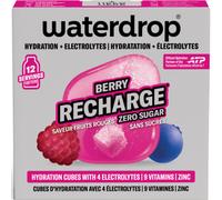 Waterdrop Microenergy Berry Recharge Cubes D’Hydratation Avec Caféine Naturelle 12 Pièces