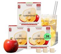 waterdrop® Pastille Coffret Pomme, 36 Cubes de Boisson pour Eau Aromatisée, Saveur Pomme Sans Sucre, Pastilles Aromatisées pour l’Eau, Alternative au Jus de Pomme, Enrichies en Vitamines C et B