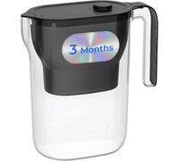 Waterdrop PT-05BL-L Carafe Filtrante, 3 Mois, 2,5L, Certifiée NSF, Noire | 200 Gallons Filter Mit Langer Lebensdauer, 5X Längere Filterlebensdauer, Reduziert Blei, Fluorid, Chlor und Mehr, BPA Frei