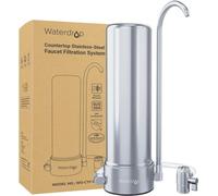 Waterdrop WD-CTF-01 Système de Filtration de Comptoir en Acier Inoxydable à 5 Etapes, Filtre à Eau de Robinet de Longue Durée, Réduction du Chlore, Métaux Lourds, Mauvais Goût (1 Filtre Inclus)