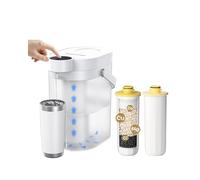 Waterdrop WD-ED11W Distributeur de filtre à eau rechargeable 3,5 l 3 mois adoucit l'eau instantanée, réduit le calcium, le magnésium et d'autres contaminants avec 2 filtres