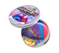 Waterelf Mastic prisme galactique - Mastic sensoriel non toxique - Boîte en aluminium de 10,5 cm (91,9 g) - Mastic multicolore nacré - Jouet créatif pour enfants et adultes - Maintient sa douceur