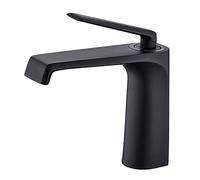 Waterfall Bathroom Faucet, Single Handle Sink Solid Brass Basin Mixer Tap for Hot and Cold Water, One Hole Lavatory Vessel Washbasin Faucet,Gun Gray (Chrome)
