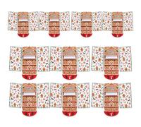 Waterfall Christmas Gift Card Booklet, 10 Pack Pull Out Greeting Bundle | 2026 Xmas Gifts Cards Holder Writable Message Keepsake for Coworker Teacher Family Office Holiday Festive(Gingerbread)