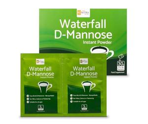 Waterfall D-Mannose Lot de 10 sachets de poudre instantanée pour soulager la cystite et les infections urinaires SC Nutra