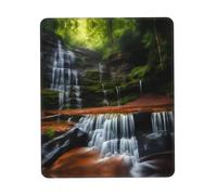 Waterfall View Tapis de souris multicolore en caoutchouc épais 21,1 x 26,2 cm pour bureau, jeux, étude et bureau
