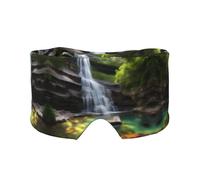 Waterfall Views Masque de sommeil pour les yeux et les oreilles (67 x 12 cm) Convient pour les voyages, le yoga, le repos profond à l'intérieur et à l'extérieur