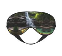 Waterfall Views Masque doux pour les yeux, imprimé sur toute la surface, 96 % polyester, 4 % élasthanne
