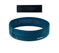 WATERFLY Ceinture de course : ceinture de sport élastique fine pour homme et femme, pour jogging, course à pied, sac banane de jogging, noir foncé, Large