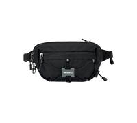 WATERFLY Petit sac banane léger : mini sac banane fin de 1,5 l avec blocage RFID, pochette antivol et résistante à l'eau pour homme et femme pour voyage, randonnée, course à pied, marche EDC, noir