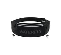WATERFLY Sac banane de course : sac banane respirant à 3 poches pour homme et femme avec clip à bavette, convient à tous les téléphones - Ceinture de course avec clip à bavoir Noir